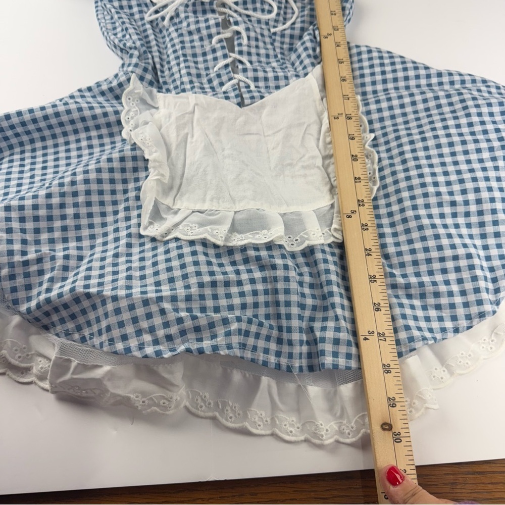 Rubie's Secret Wishes Country Girl Womens Small Blue Checked Dress Costume - Picture 3 of 8